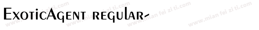ExoticAgent regular字体转换